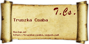 Truszka Csaba névjegykártya